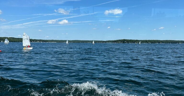 Lake Geneva, WI: blue lake with some sailboats